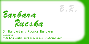 barbara rucska business card